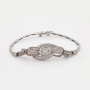 886. A BRACELET set with old- and eight-cut diamonds.