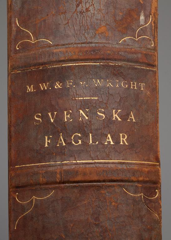 BÖCKER, 3 vol, M, W & F von Wright, "Svenska Fåglar", Stockholm, 1924 resp 1929.