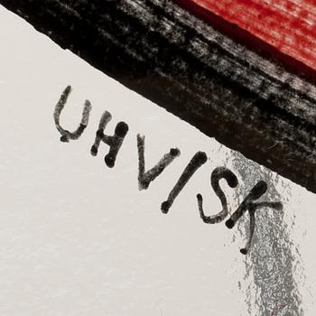 FAT, glas, Ulrica Hydman-Vallien, Kosta Boda. Sign.