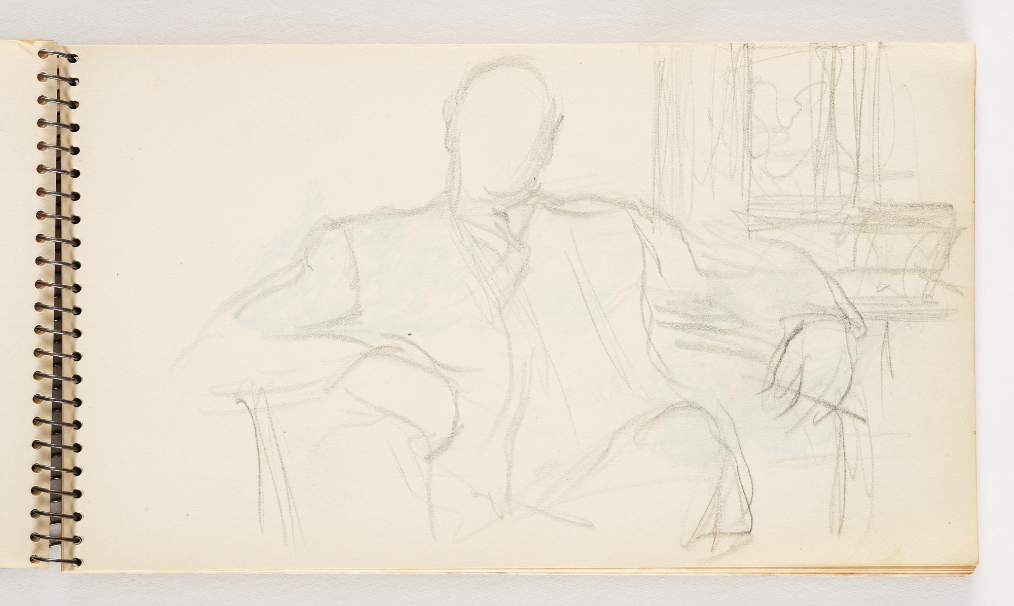 Lotte Laserstein, 4 skissböcker med blyertsteckningar.