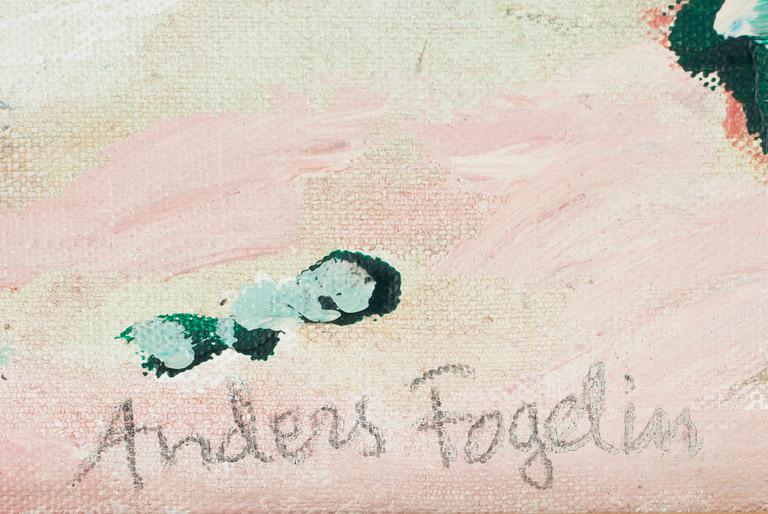 ANDERS FOGELIN, 2 st, olja på pannå, signerade.