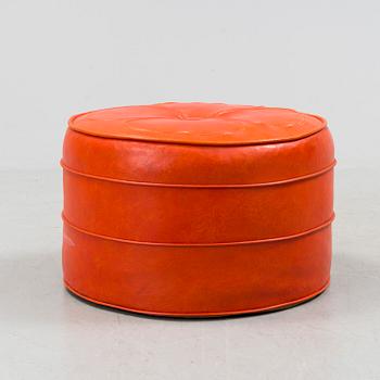 A 20th century patent leather circus pouf.