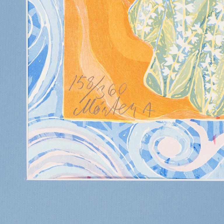 Mårten Andersson, färglitografi, 1990, triptyk, signerad 158/360.