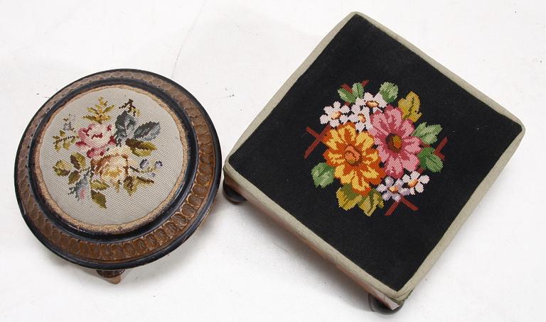 FOTPALLAR, 2 st, 1800-tal.