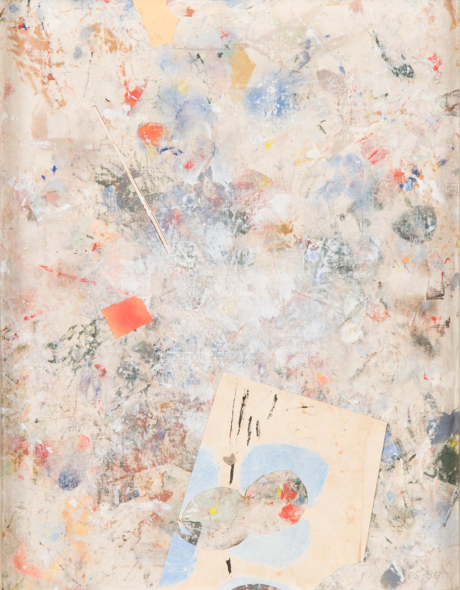 PETER SANDELIN, sekatekniikka kankaalle, signeerattu ja päivätty -86.