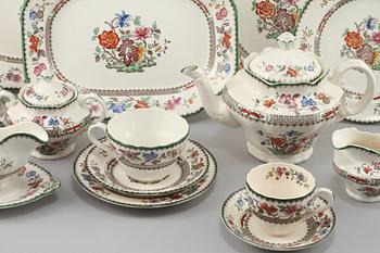 SERVIS, 92 delar, flintgods, "Chinese Rose",Spode, 1900-tal.