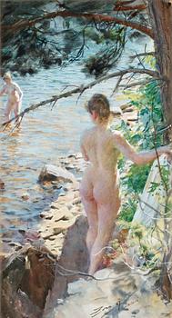 Anders Zorn, "Dalaröklippor II" ("I skärgården").