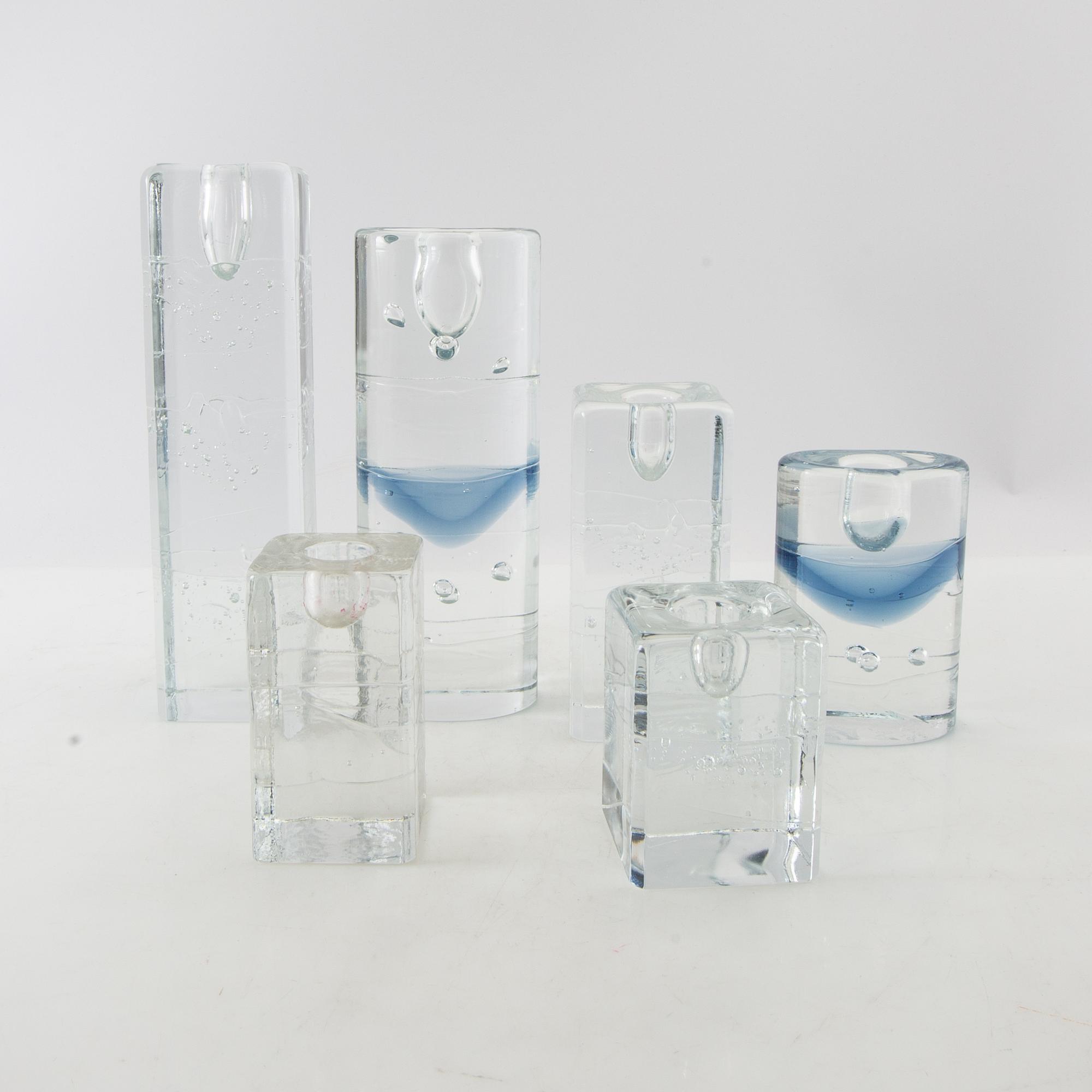 Timo Sarpaneva, candlesticks, 11 pcs, "Arkipelago", and candlesticks, 2 pcs, "Arktia", Iittala.