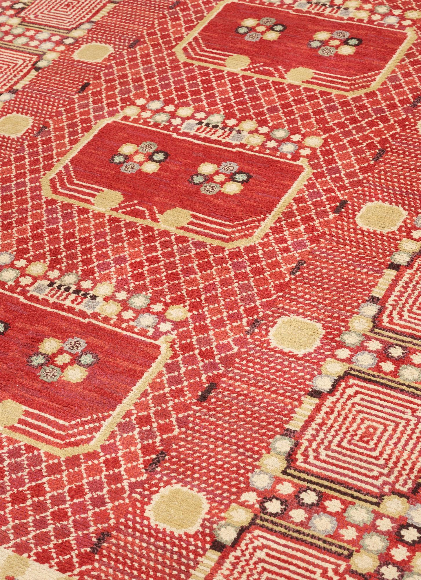 CARPET. "Krabban". Knotted pile. 260,5 x 189 cm. Signed AB MMF BN.