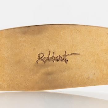 Bracelet, Robbert, 18K gold with red stones. Trosa 1971.