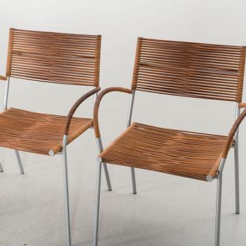 TITO AGNOLI, armchairs 4 , MISS B2 for Pierantonio Bonacina, Italy 1990's.