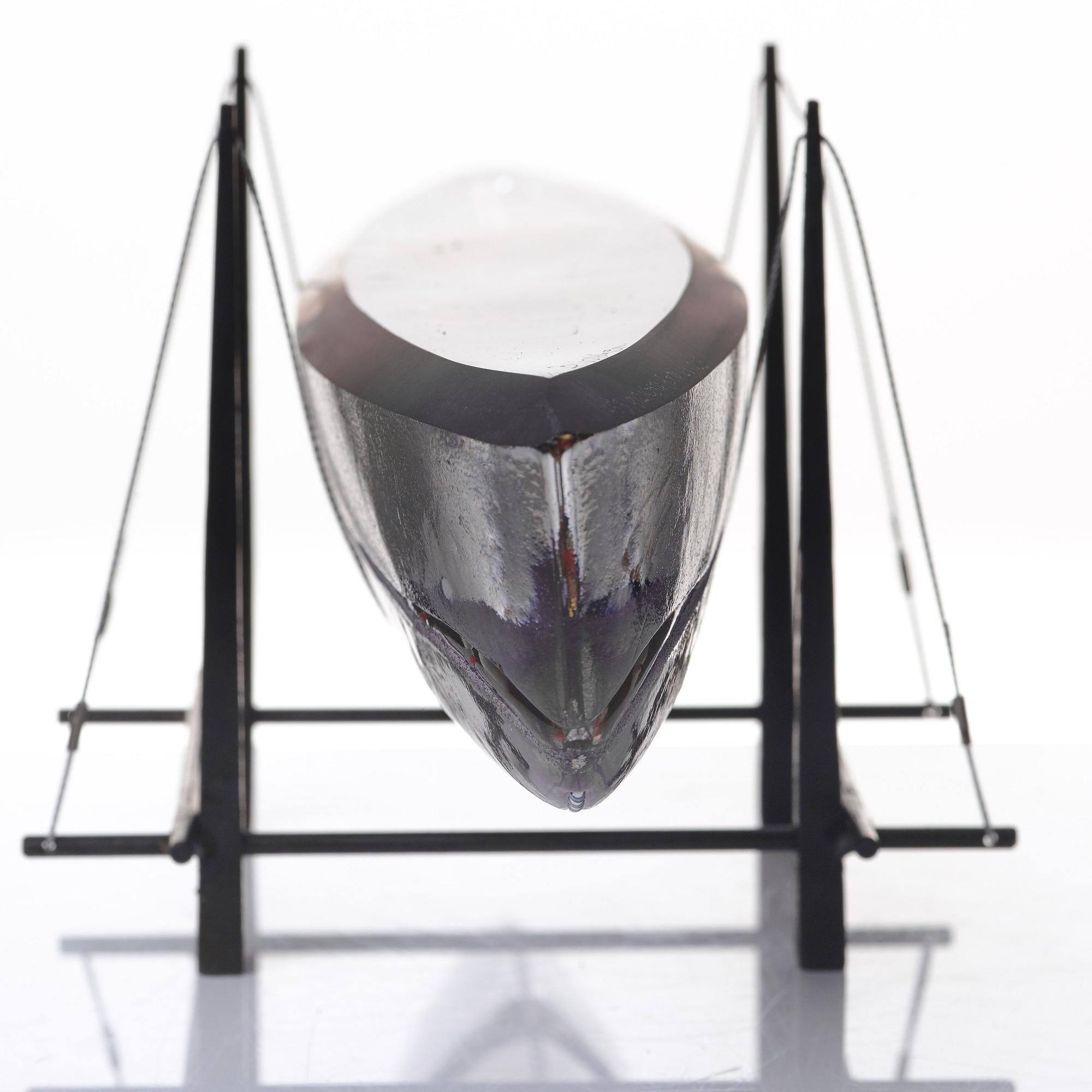 Bertil Vallien, a unique "Voyage XXV" cast glass sculpture, Kosta Boda, Sweden 2019.