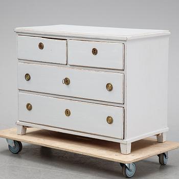 A painted oak chest of drawers, 19th Century.