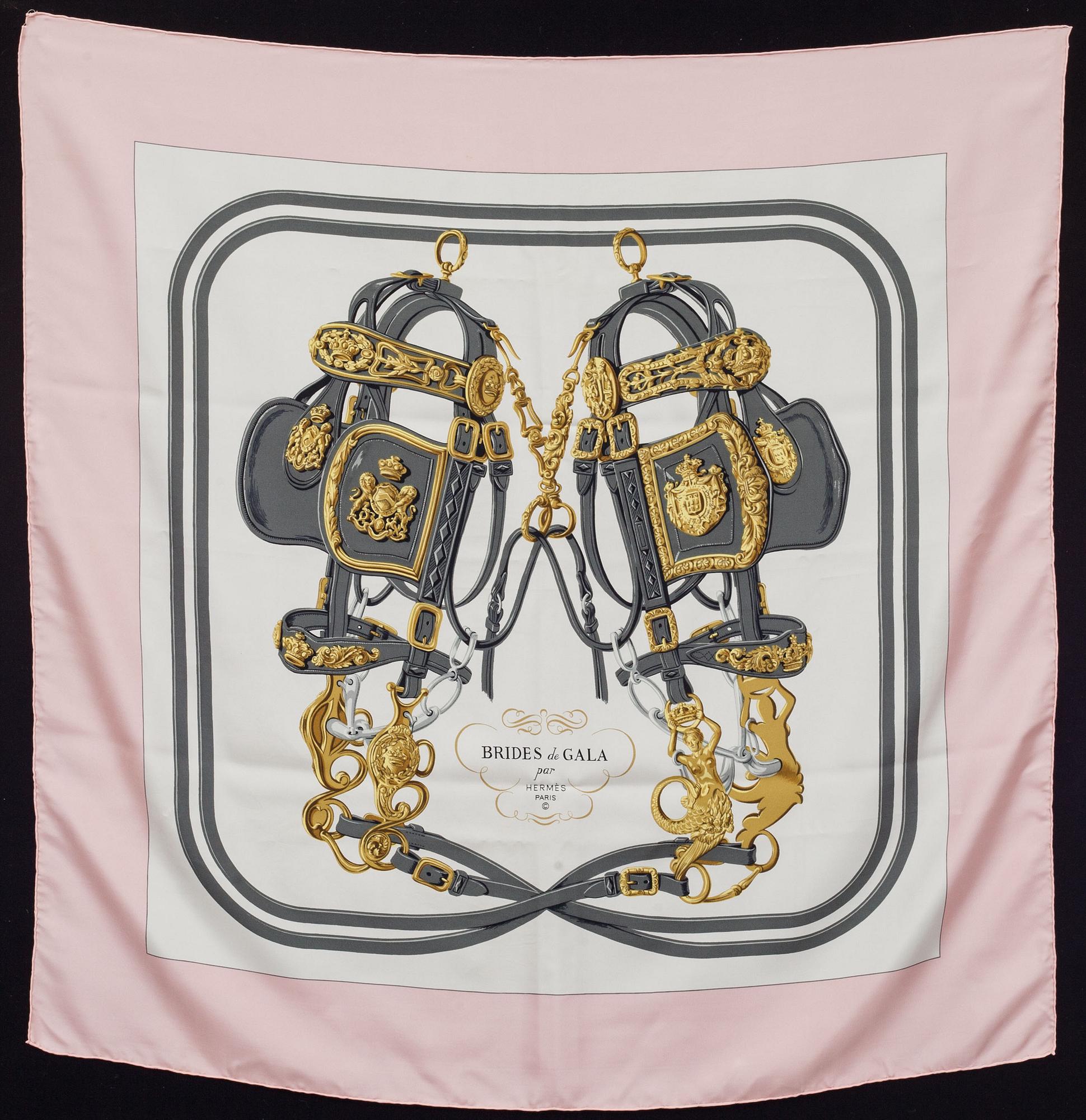SCARF, siden, "Brides de Gala", design Hugo Grygkar, Hermès, Paris.