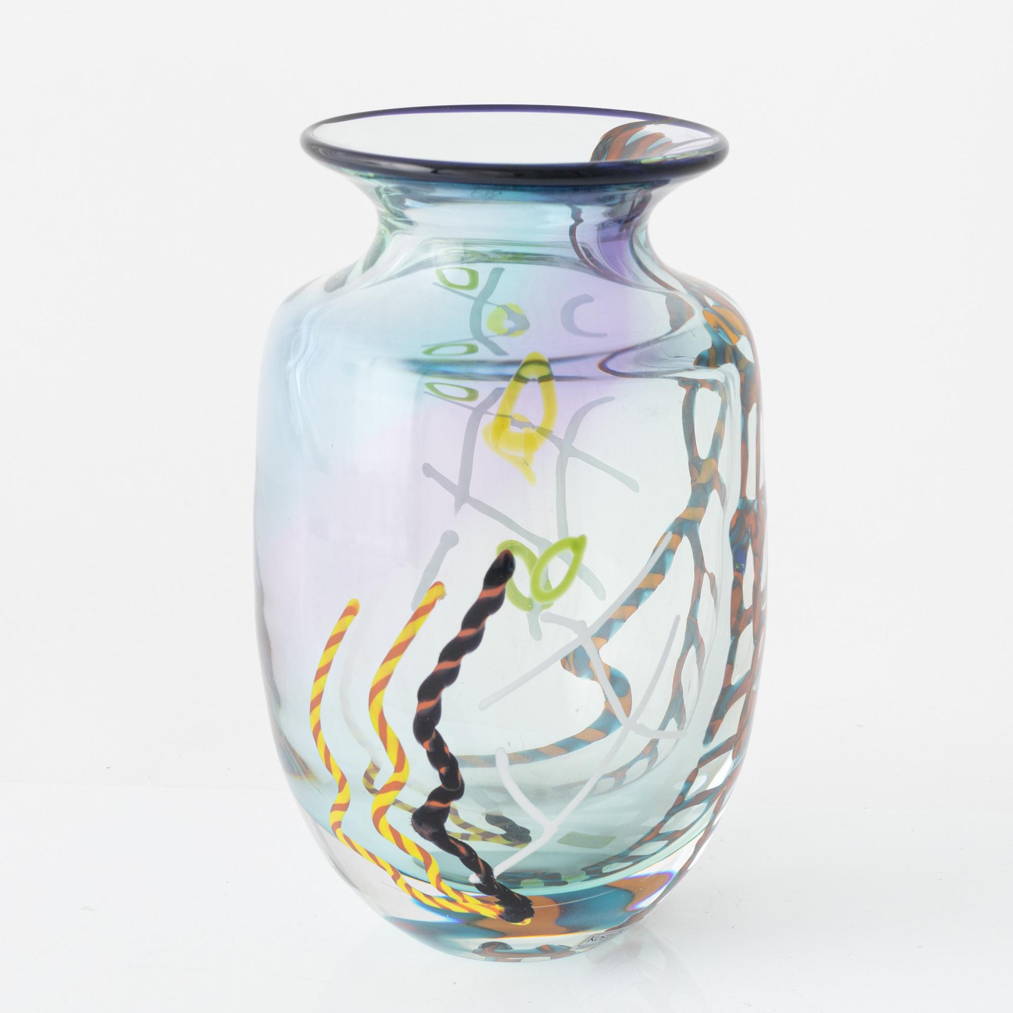Kjell Engman, a unique vase, Kosta Boda, -90.