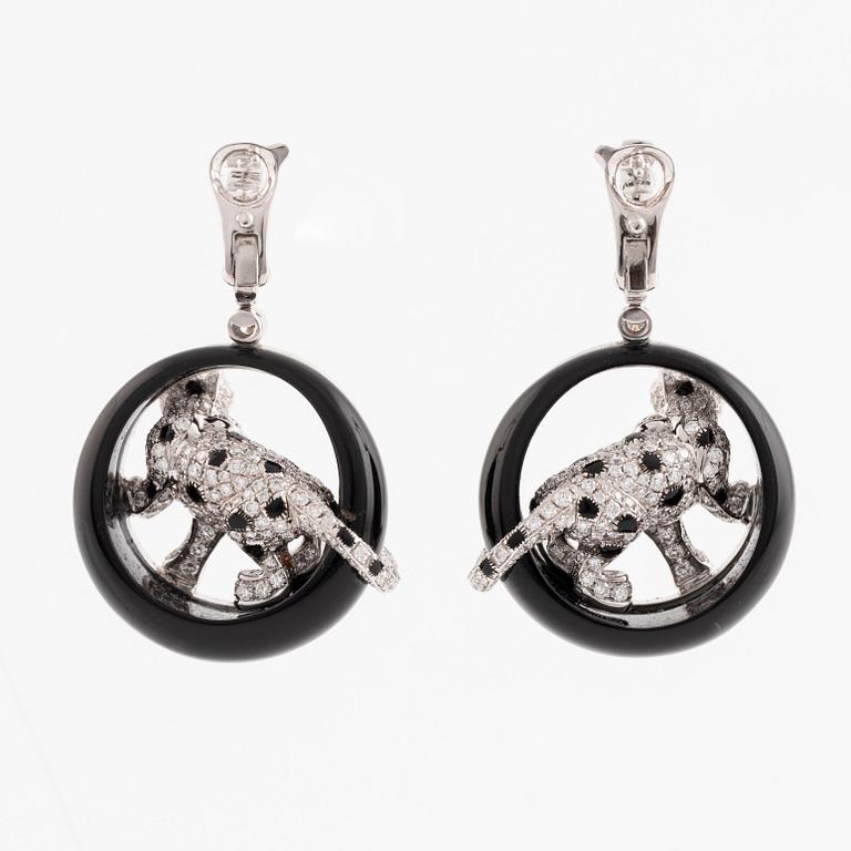 A pair of Cartier Panthère earrings.
