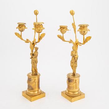 A pair of Empire candelabras first half of the 19th century.