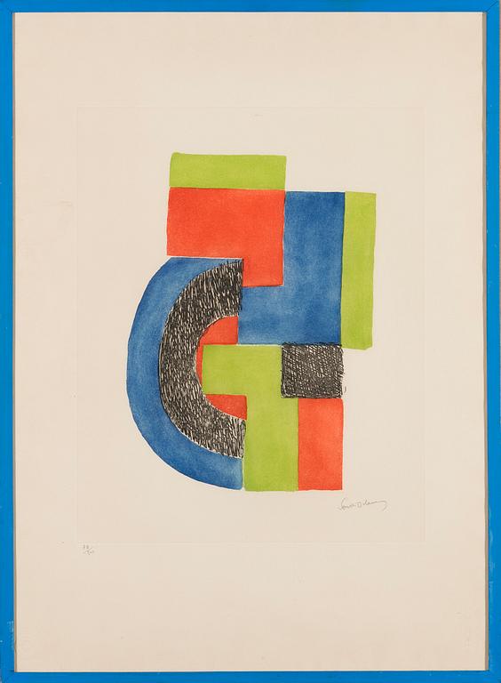 SONIA DELAUNAY, colour etching, signed and numbered 78/200.