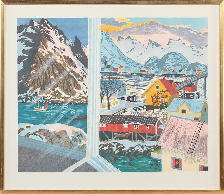 MONA HUSS WALLIN, färglitografi, signerad och numrerad 119/435.