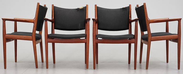 KARMSTOLAR, 4 st, Hans Wegner "JH-713", Johannes Hansen Möbelsnedkeri, Danmark, 1900-talets andra hälft.
