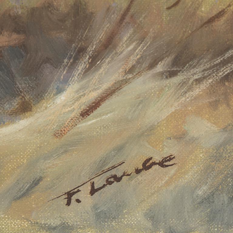 FRITZ LAUBE, oil on canvas, signed.