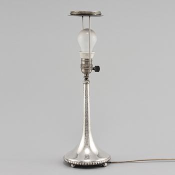 BORDSLAMPA, silver, K Anderson, Stockholm, 1920-tal.