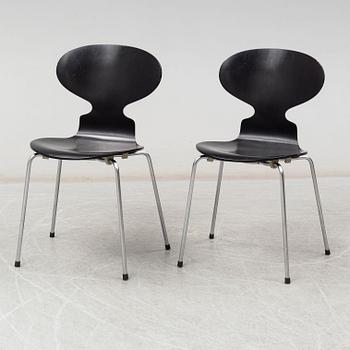 ARNE JACOBSEN, a pair of 'Myran' chairs, from Fritz Hansen, Denmark, 1972.