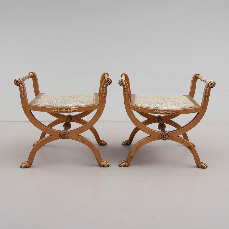 BANKETTER, 1 par, empirestil, 1800-talets andra hälft.