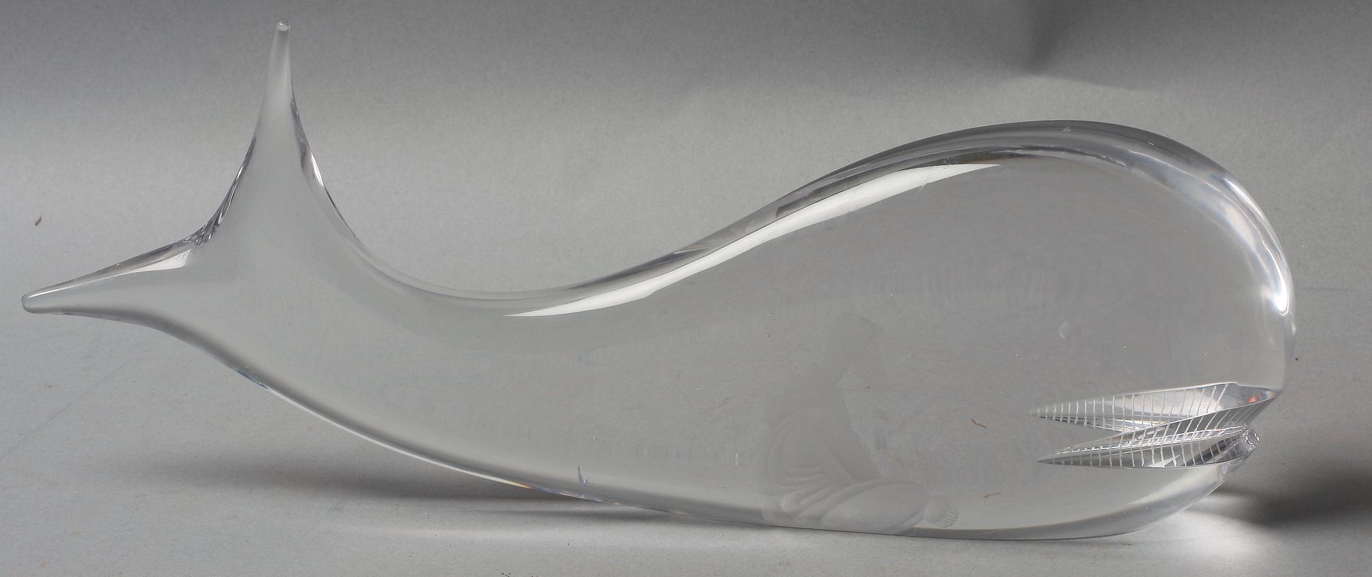FIGURIN, glas, Vicke Lindstrand, Kosta.