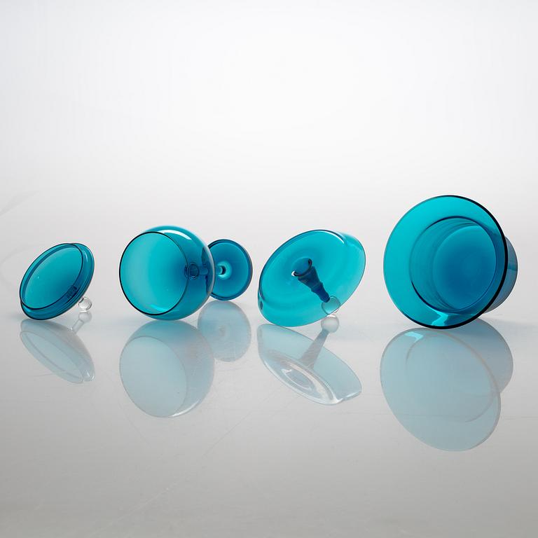 Nanny Still, lasiston osia, 12 kpl, "Harlekiini", Riihimäen Lasi Oy.