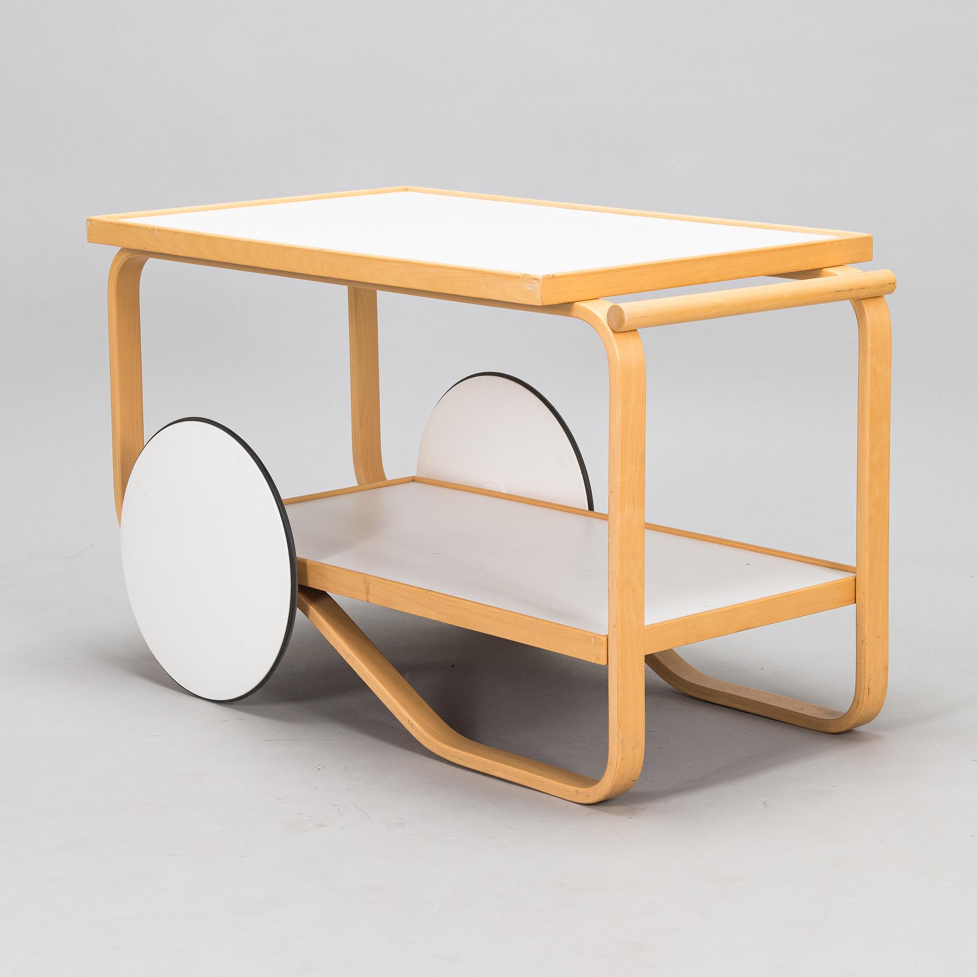 Alvar Aalto, serving trolley, model '901', Artek, Finland, late 20th century.