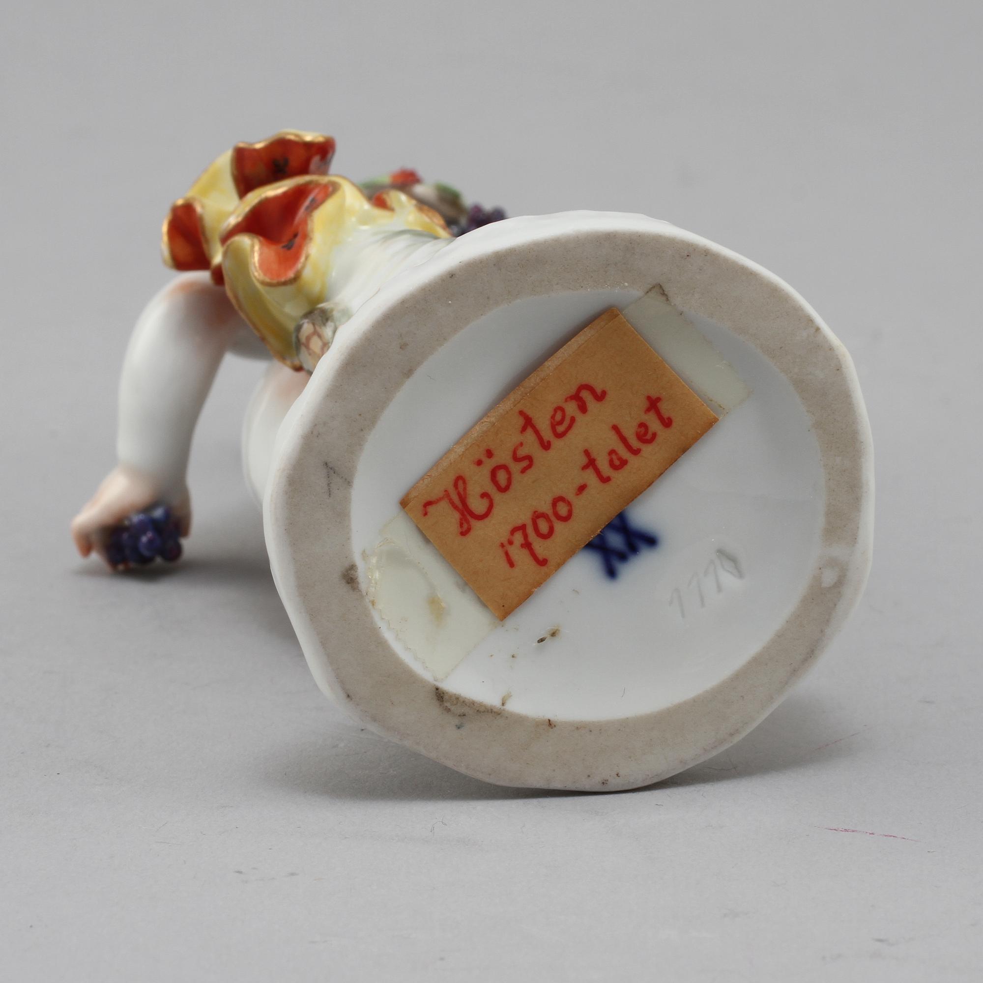FIGURIN, porslin, Meissen, omkring 1900.