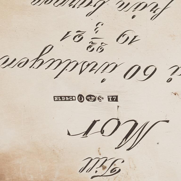 A Swedish silver sugar box, mark of Nils Leonard Dahlström & Co, Örebro 1921.