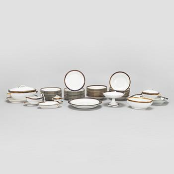 Dinner ware, porcelain, 57 pcs, Kuznetsov, Dmitrov factory, Russia 1894-1917.