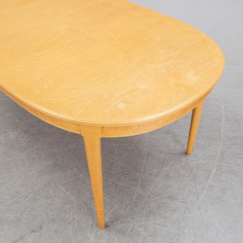 Carl Malmsten, a set of six 'Ambassadör' chairs and a 'Herrgården' dining table, second half of the 20th Century.