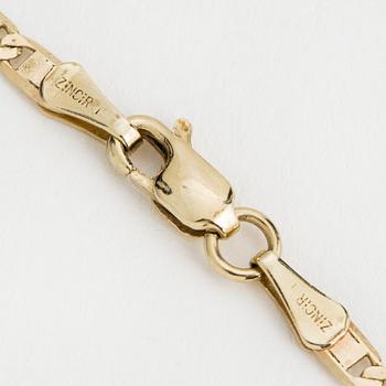 NECKLACE, 14K gold with 11 diamonds approx. 2.25 cts.