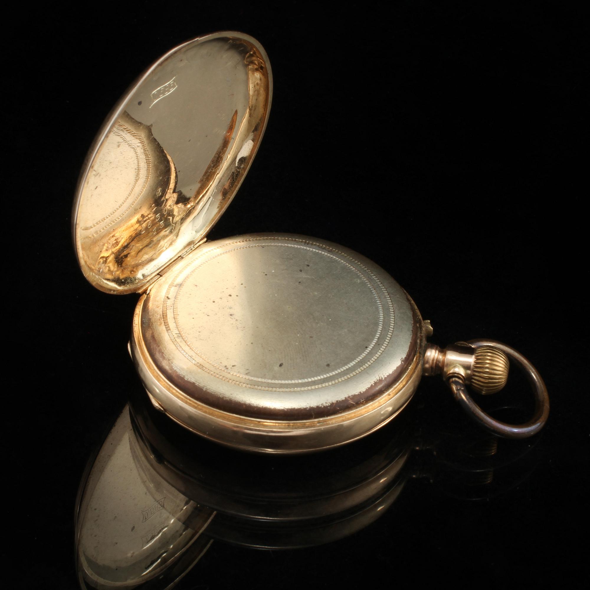 FICKUR, ankarur, 14k guld, omkring sekelskiftet 1800/1900-tal. Vikt 70 g.