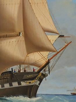 Charles Ogilvy, The Full-Rigged Ship "Amy" off Anglesey.