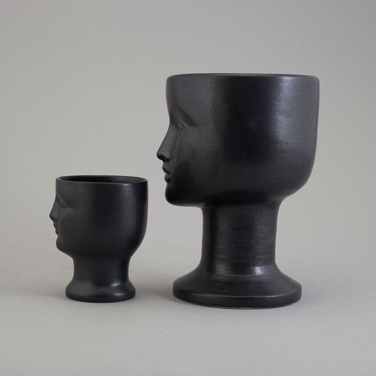 Two stoneware vases by Lisa Larson, GUstavsberg.