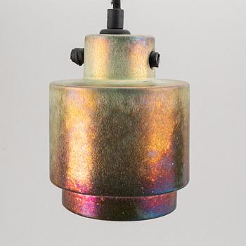 Tom Dixon, a set of three stoneware “Lustre pendants”.