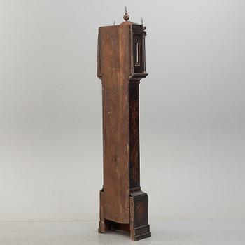 A japanned longcase clock by William Camden, London, England, 18th Century.