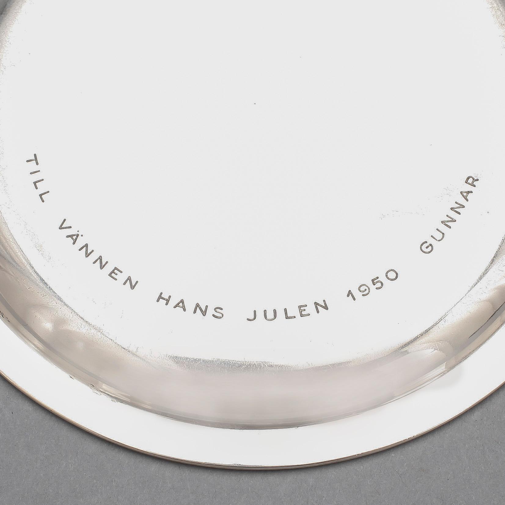 FAT, silver W A Bolin, Stockholm, 1940. Vikt 118 gram.