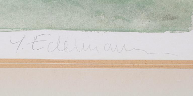 YRJÖ EDELMANN, färglitografi, signerad, EA.