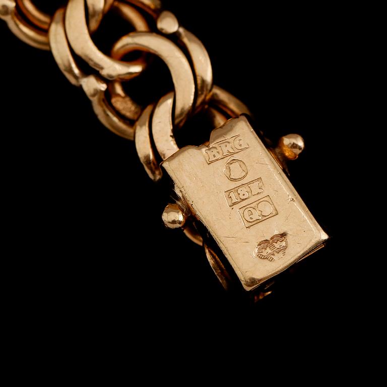 ARMBAND, 18 k guld, 1966. Vikt ca 24 g.