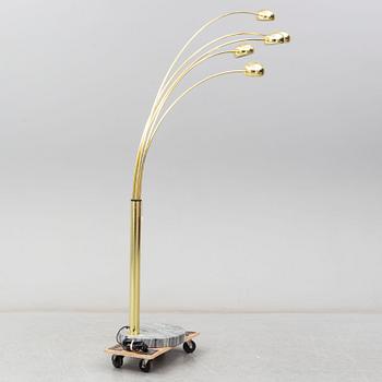 A 20th century brass floor lamp by Cottex.