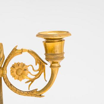 A pair of late Empire candelabras, mid-19th century.