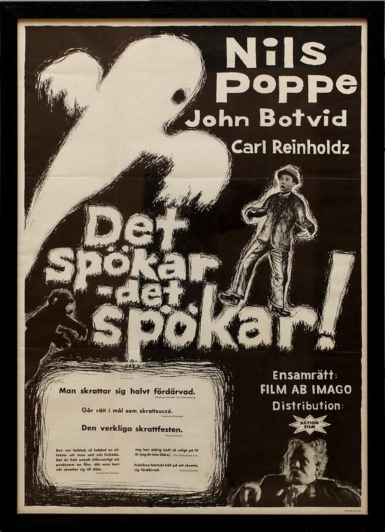 FILMAFFISCHER, 2 st, Nils Poppe resp Edvard Persson, 1930-40-tal.