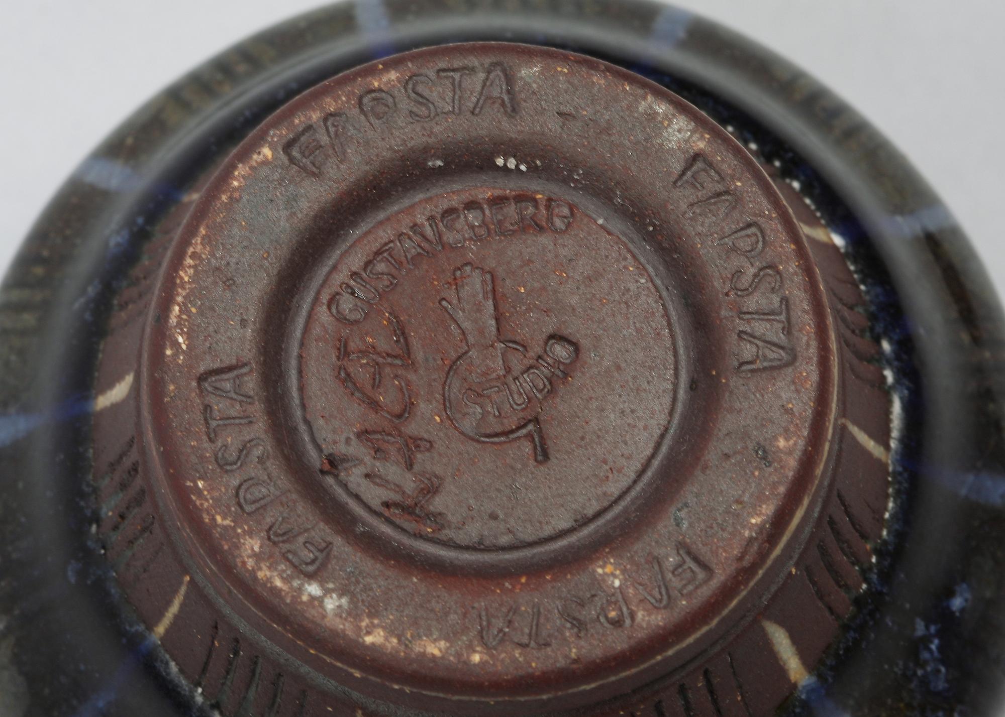 SKÅL, stengods, Wilhelm Kåge, Gustavsberg, Farstagods, sign.