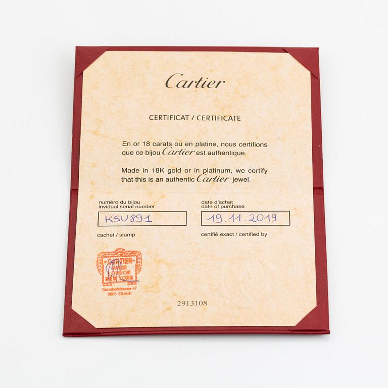 Cartier armband "Juste en Clou" 18K roséguld med runda briljantslipade diamanter.