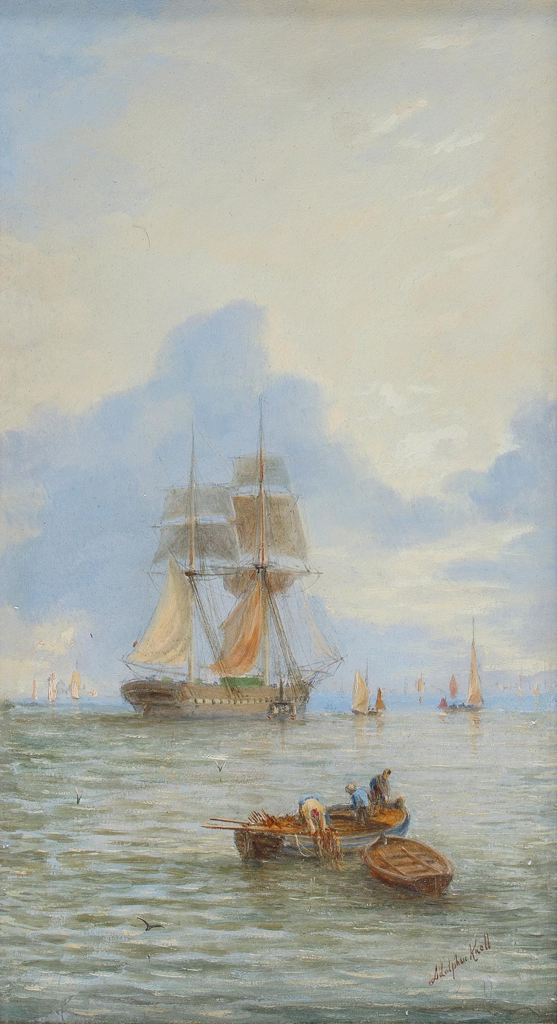 Adolphus Knell, a pair. Signed. Panels, 39 x 21 cm each.